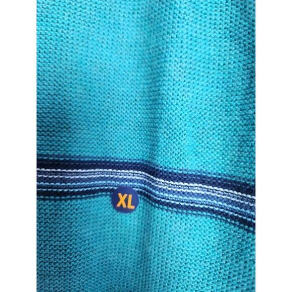 G.H. Bass & Co. Men Teal Blue & Green 100% Cotton Pullover Sweater size XL - Picture 5 of 8